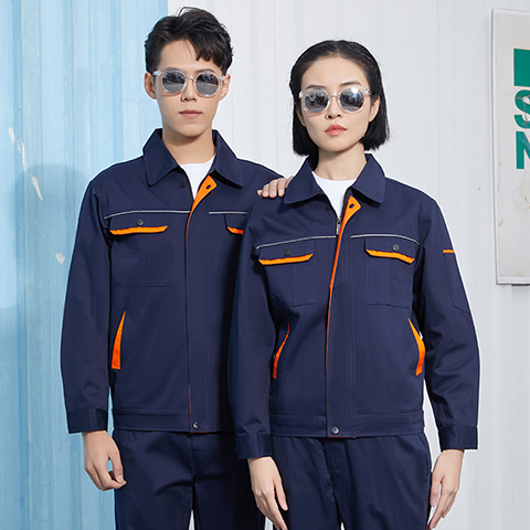 高品质藏蓝色加厚工作服套装