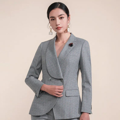 灰色时尚职场西服套装