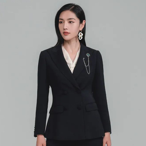 经典黑色套装时尚喇叭裤套装