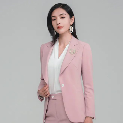纯色气质小西服女职业装套装