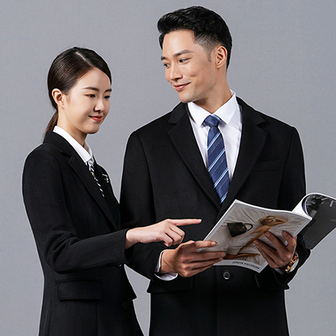 黑色羊毛大衣工作服毛呢大衣