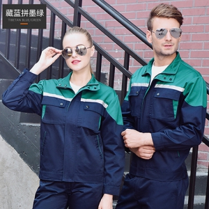 耐脏耐磨春秋长款车间工作服 