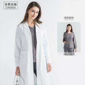 高档医护长袖白大褂工作服