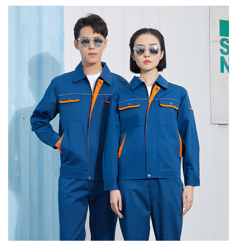 深灰色纯棉加厚工作服套装(图15)