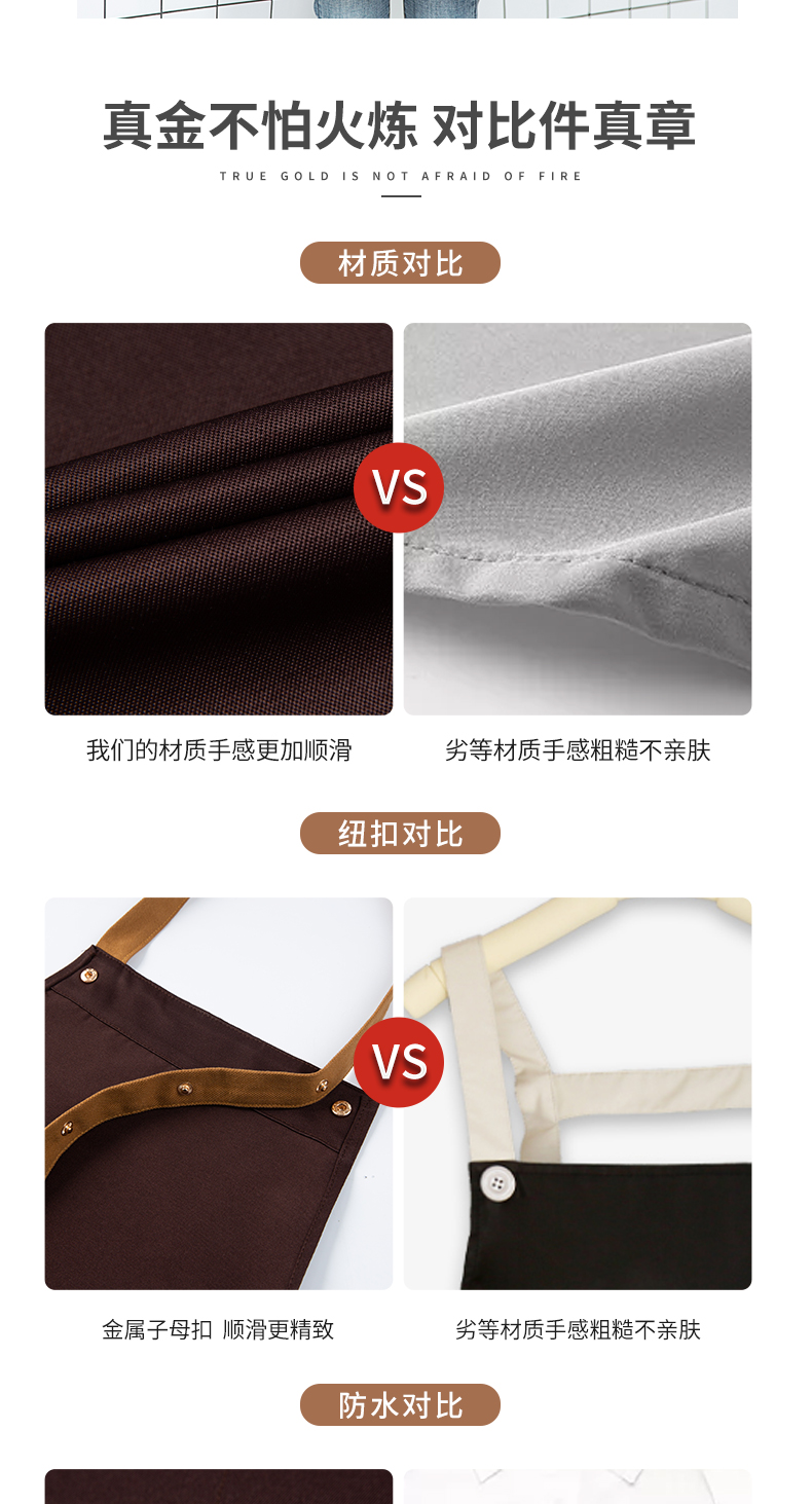 加大口袋款挂脖围裙定制(图9)