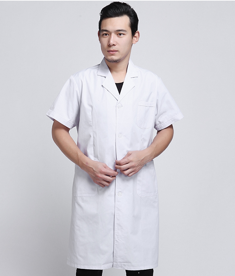 夏季短袖医生白大褂工作服(图3)