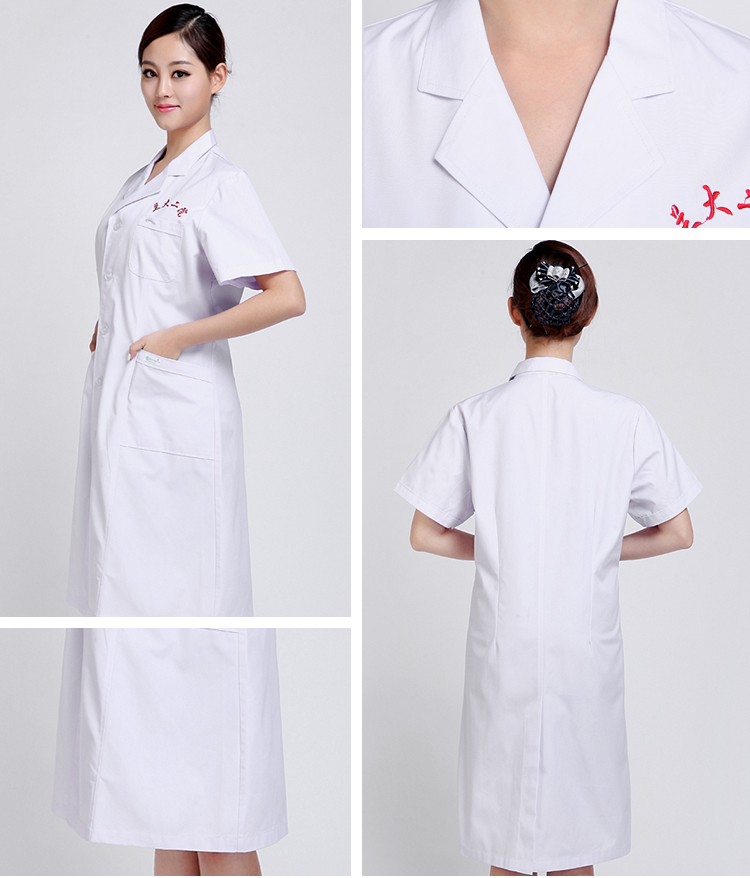 夏季短袖医生白大褂工作服(图2)
