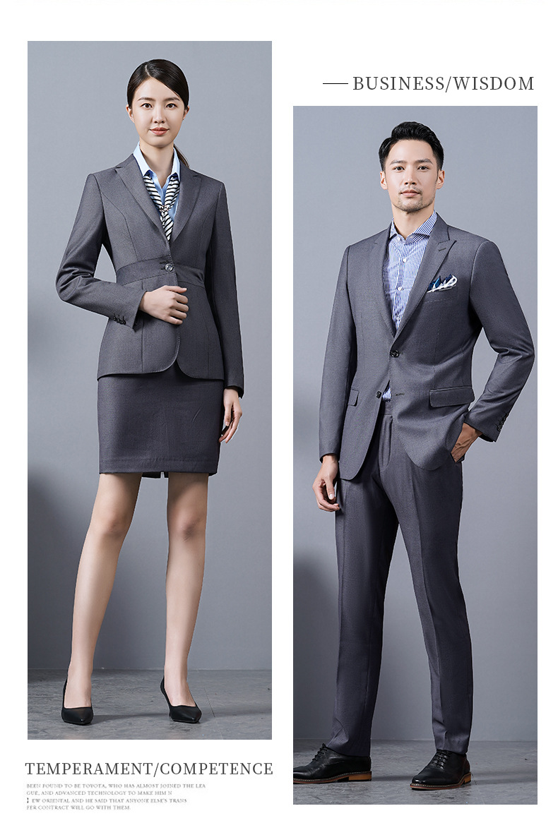 银行职员西装套装男女修身高端西服(图4)