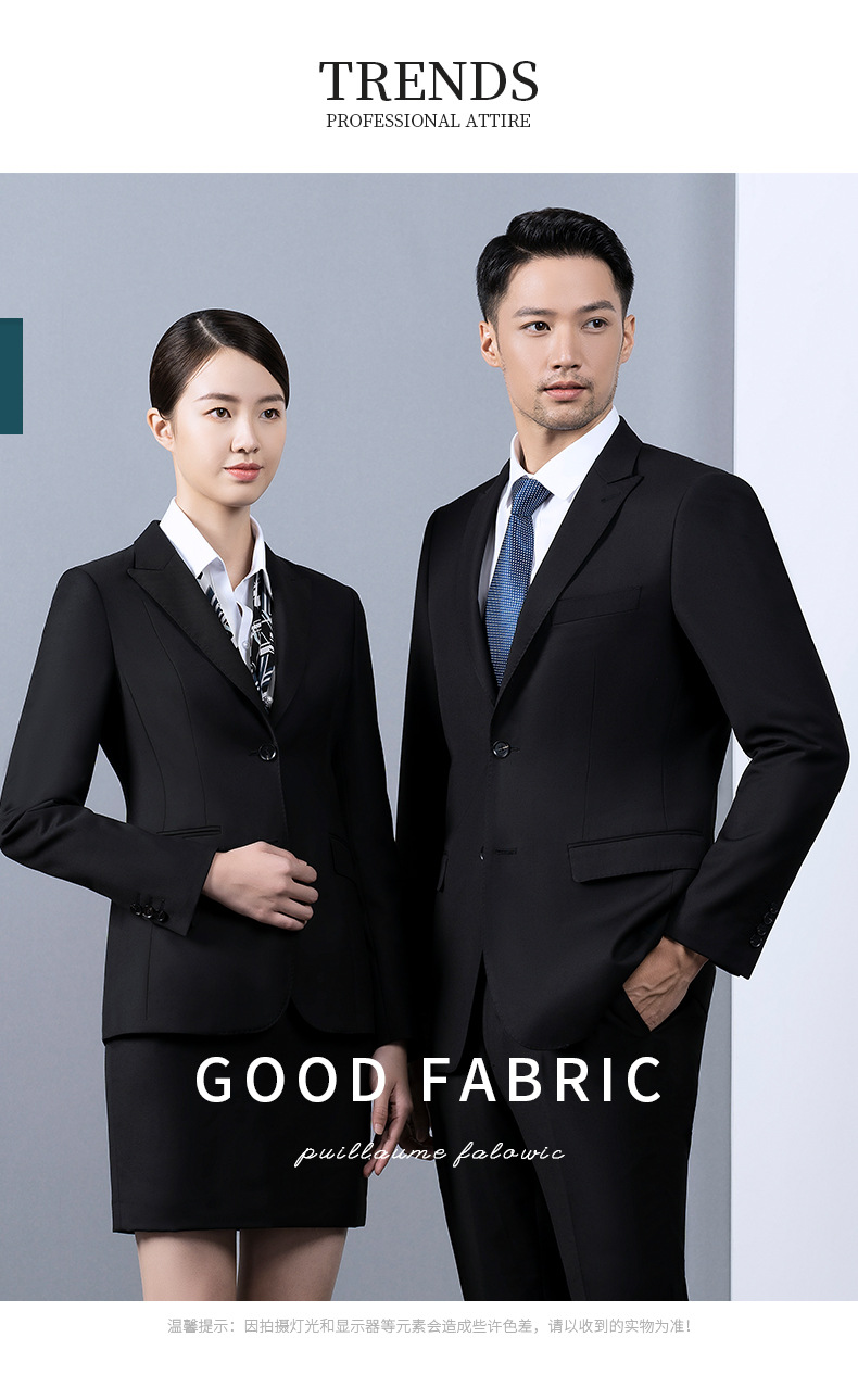 黑色羊毛西服职业正装外套男女款(图1)