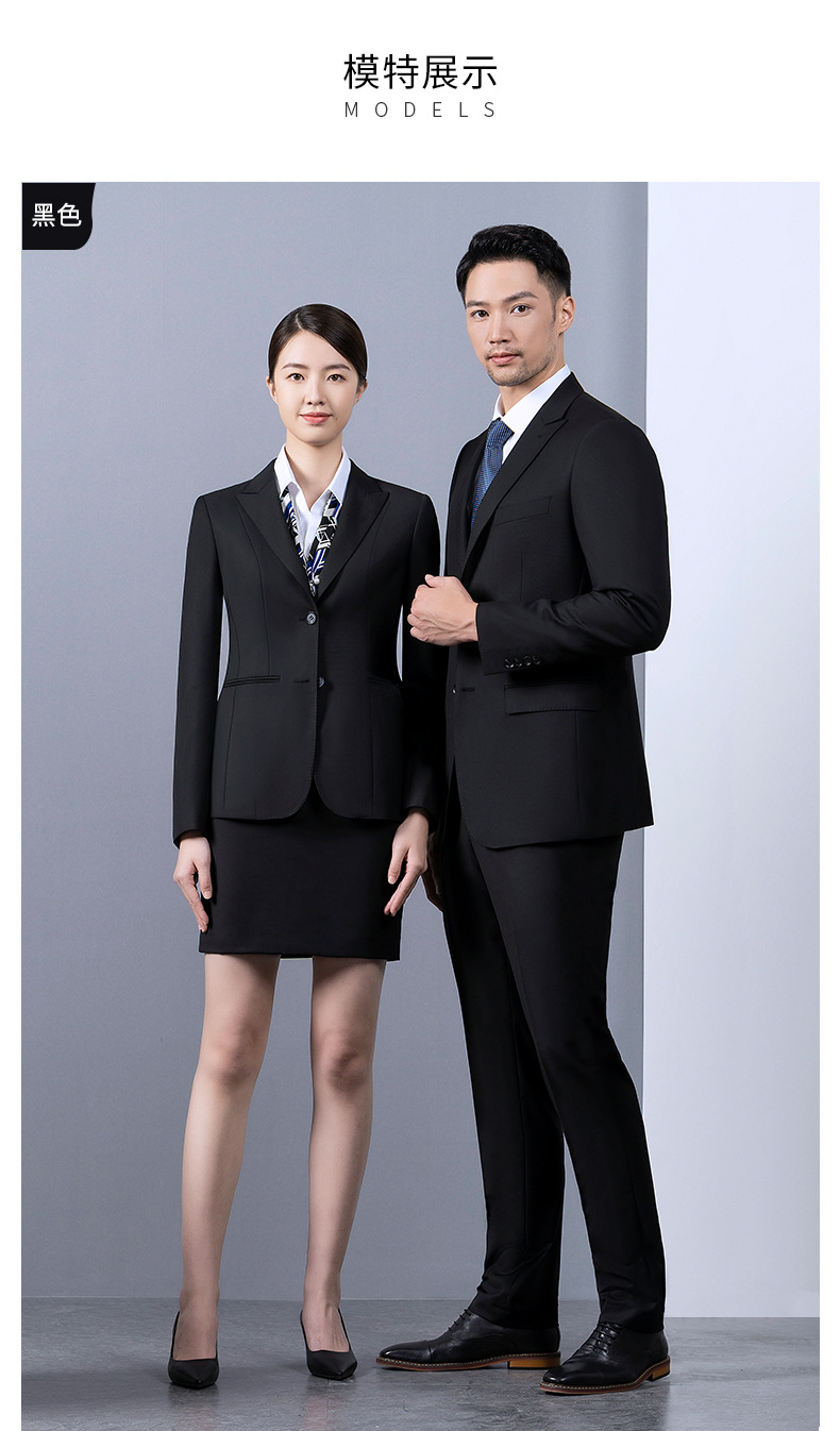 黑色羊毛西服职业正装外套男女款(图3)