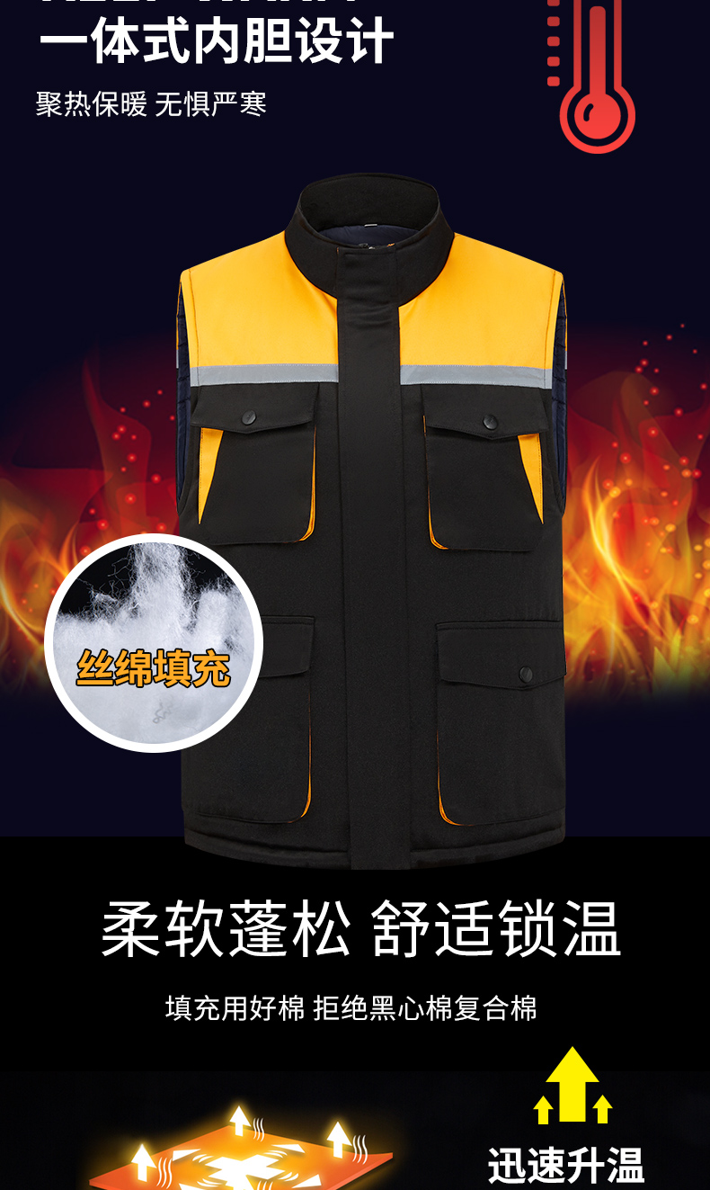 加厚棉内胆工作服棉马甲(图5)